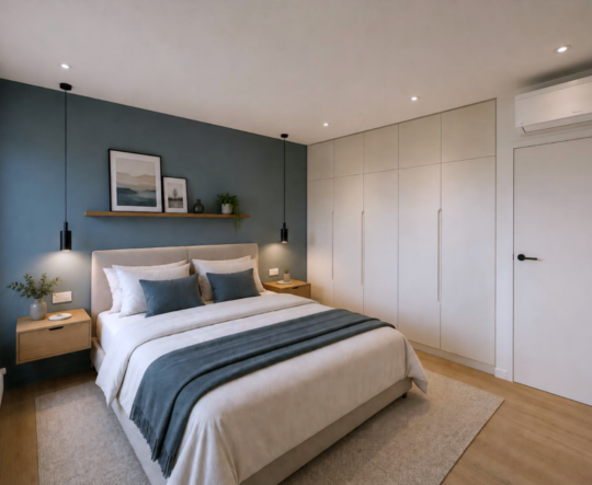 chambre bleu